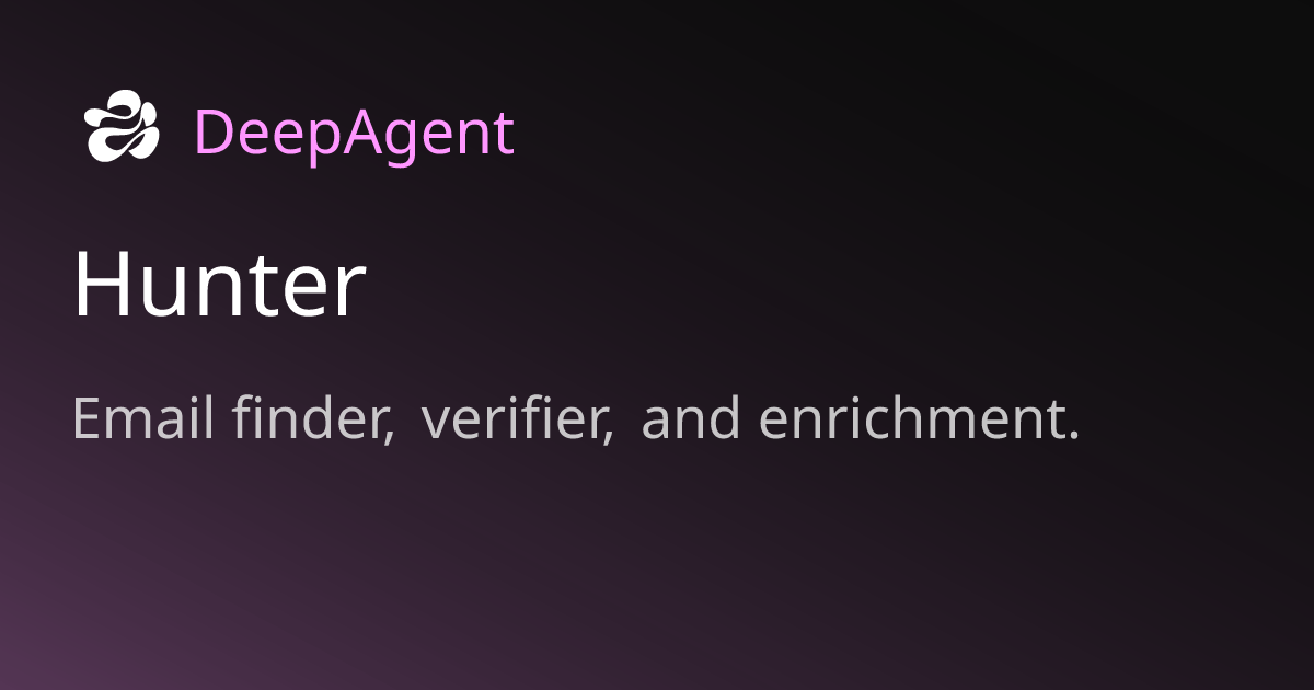 Hunter | DeepAgent